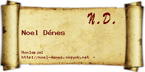 Noel Dénes névjegykártya